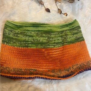 Colorful Knit Infinity Shoulder Shawl